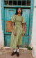 becca midi dress - tropical business stripe