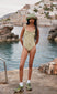 cheyenne swimsuit - tropical stripe