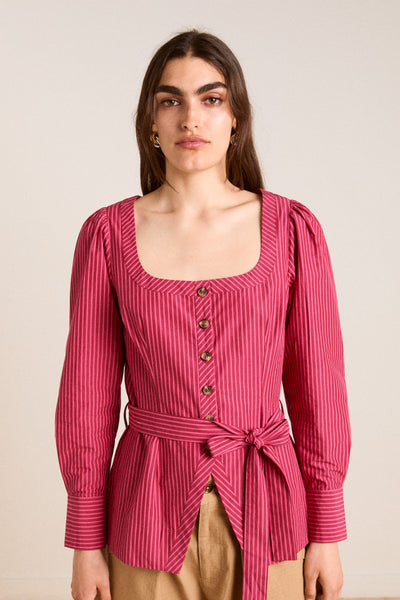 clare blouse - berry business