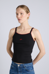 dm cami top - black pointelle