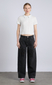 drew jeans- washed black broderie